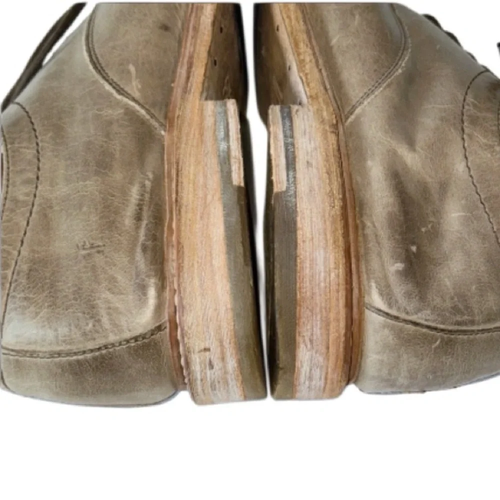 Frye Paul Bal Cap Toe Taupe Leather Oxford Sz 11 Lace Ups Business Contemporary